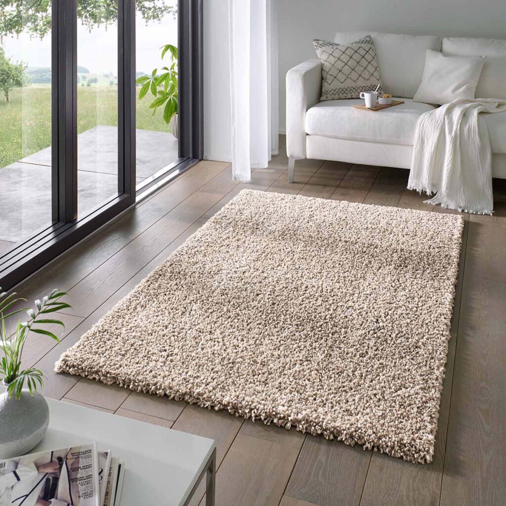 Hochflor Teppich Classic Beige Tapeso