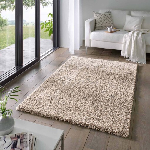 Hochflor Teppich Classic - Beige - sfeer