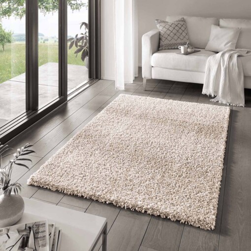 Hochflor Teppich Classic - Creme - sfeer