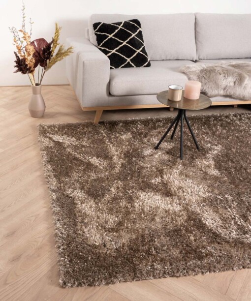 Hochflor Teppich Posh - Beige - sfeer