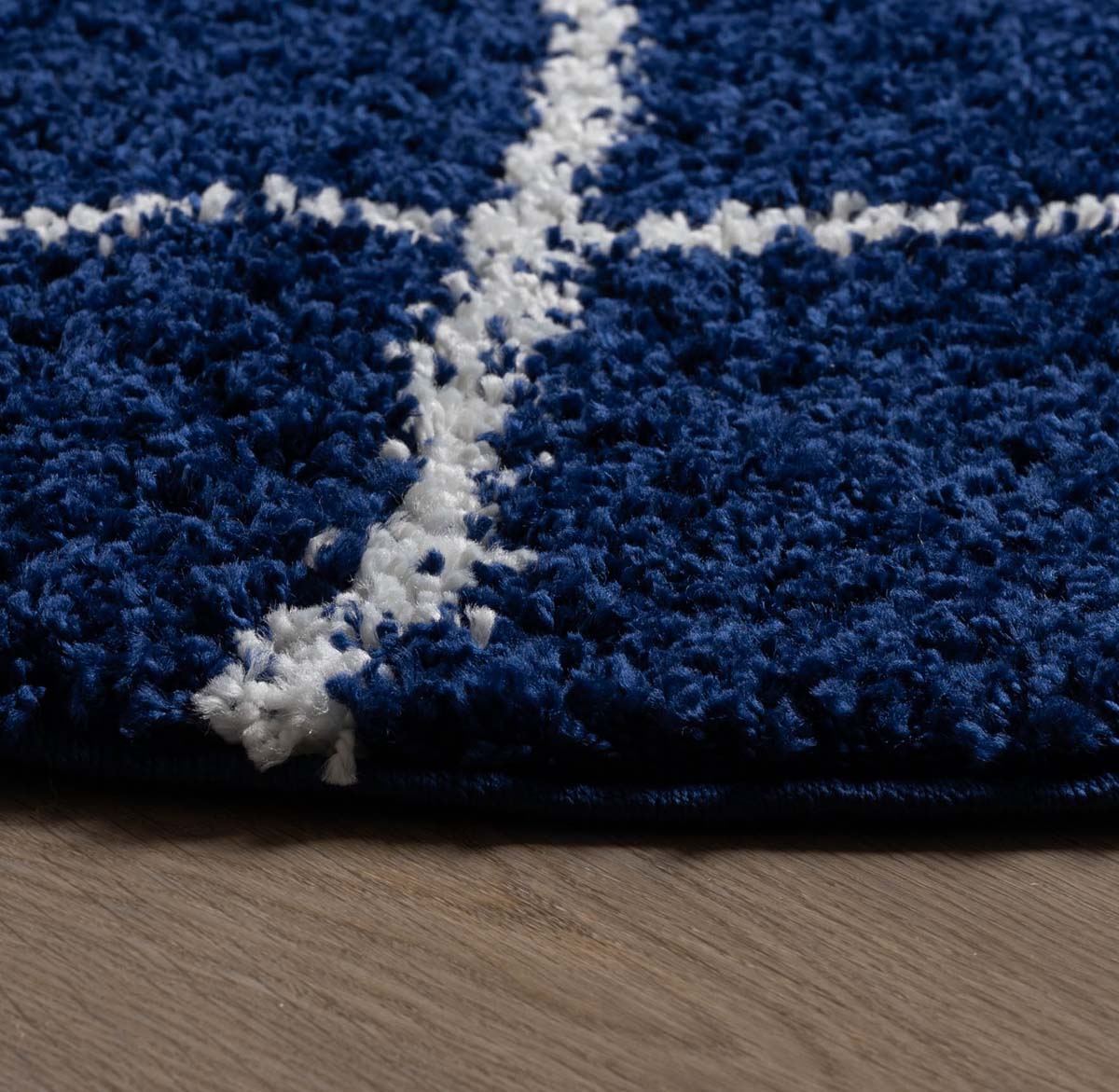 YUCFS Schlafzimmer Matten und Teppiche Teppich Studie Blau Rund Abstraktes  Muster Teppich Restaurant Anti-Milbe Superweicher Teppich 100X160Cm Kleine