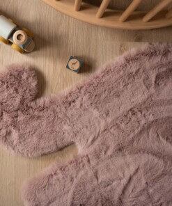 Flauschiger Kinderteppich Elefant - Fluffy Rosa - overzicht sfeer