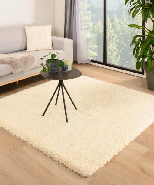 Hochflor Teppich Quadratisch - Shaggy Grand Creme - sfeer