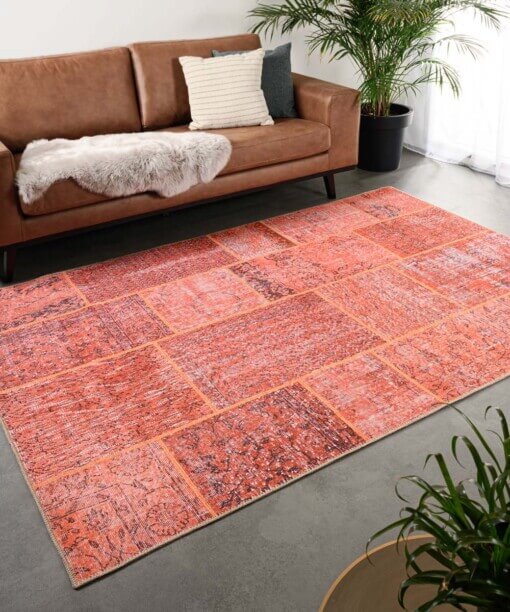 Patchwork Teppich - Fade Heritage Terrakotta - sfeer