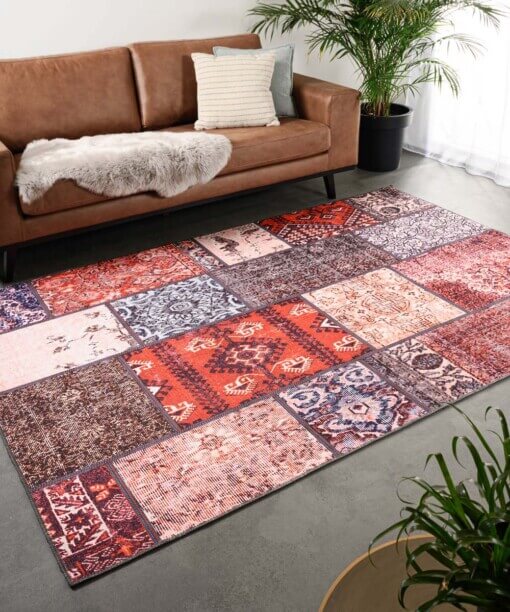 Patchwork Teppich - Fade No.1 Rot/Bunt - sfeer