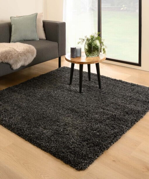 Teppich Quadratisch Hochflor - Cozy Shaggy Anthrazit