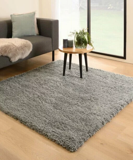 Teppich Quadratisch Hochflor - Cozy Shaggy Grau