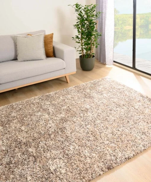 Hochflor Teppich Meliert - Blend Beige