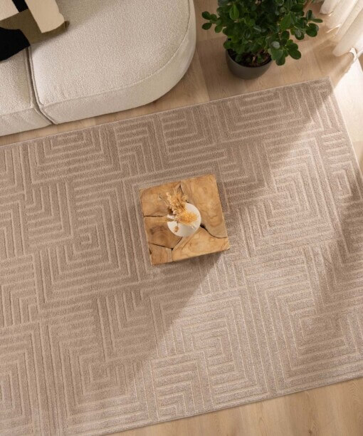 Teppich Quadratisch Skandinavisch - Contour Gem Beige