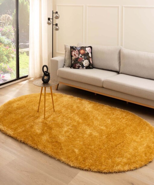 Teppich Oval Hochflor - Posh Velours Gold