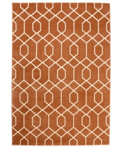 Teppich Geometrische Muster - Aria Kupfer - overzicht