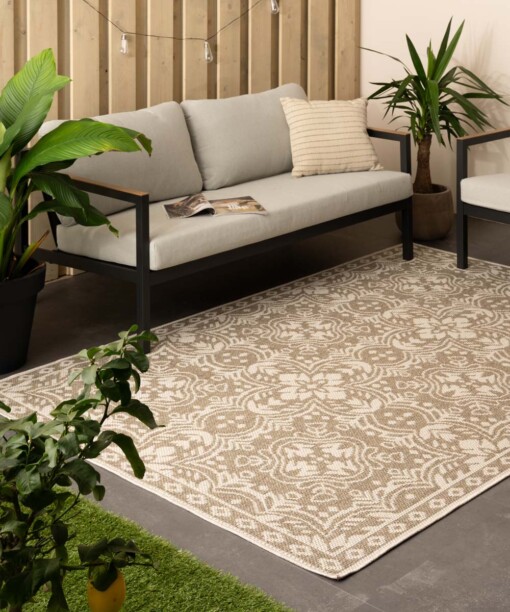 Outdoor Teppich Sunny Oriental - Creme/Beige - sfeer