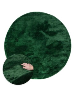 Veloursteppich Rund - Flair Smaragdgrün - overzicht