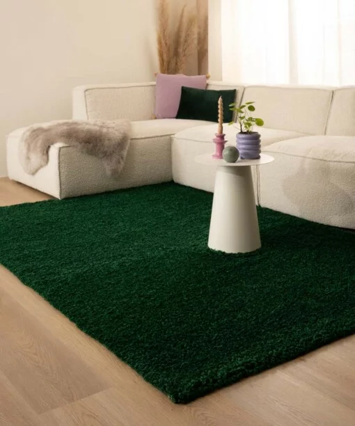 Hochflor Teppich Shaggy Trend - Smaragdgrün - sfeer