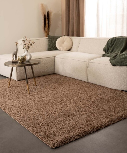 Hochflor Teppich Shaggy Trend - Mokka - sfeer