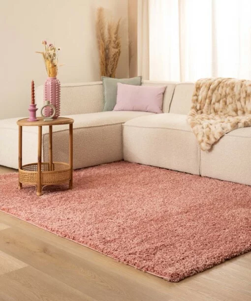 Hochflor Teppich Shaggy Trend - Rosa - sfeer