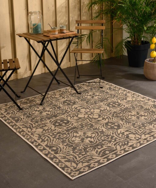 Outdoor Teppich Quadratisch Sunny Oriental - Grau - sfeer