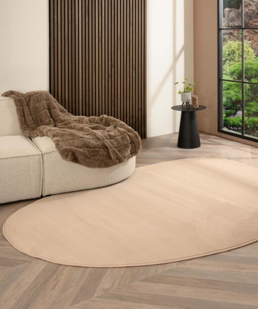 Teppich organische Form - Ease Pebble Beige