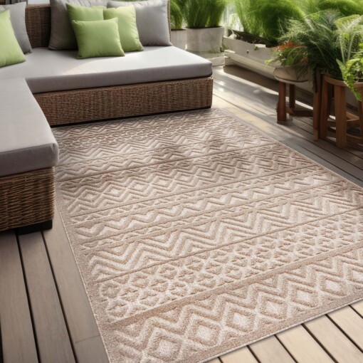 Outdoor Teppich - Elio Beige - sfeer