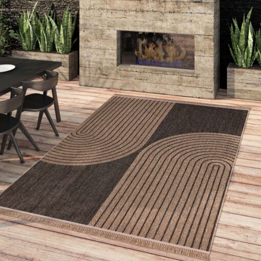 Outdoor Teppich Jute Optik - Tides Beige - sfeer