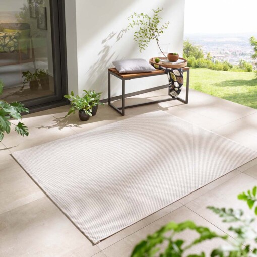 Outdoor Teppich - Elara Creme - sfeer