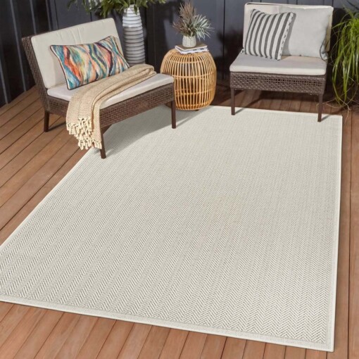 Outdoor Teppich - Evia Beige/Grau - sfeer