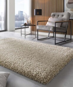 Hochflor Teppich - Shaggy Prime Weiß/Beige - sfeer