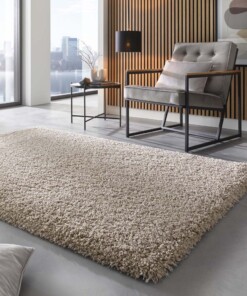 Hochflor Teppich - Shaggy Prime Beige - sfeer