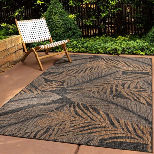 Outdoor Teppich Jute Optik - Borealis Schwarz/Beige - sfeer