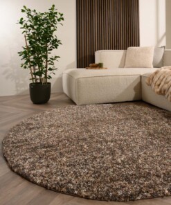 Hochflor Teppich Rund - Blend Beige/Grau - sfeer, thumbnail