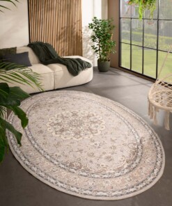 Outdoor Teppich Oval Vintage - Valenca Nova Beige/Hellgrau - sfeer, thumbnail