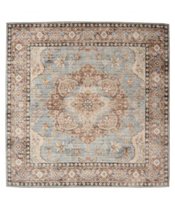 Outdoor Teppich Quadratisch Vintage - Valenca Fino Blau