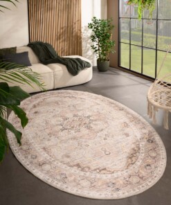 Outdoor Teppich Oval Vintage - Valenca Fino Hellgrau/Beige - sfeer