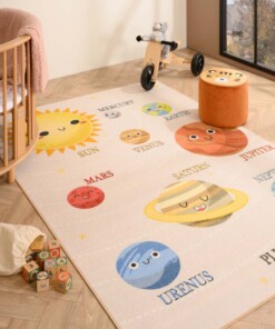 Kinderteppiche - Joy Planeten Beige - sfeer